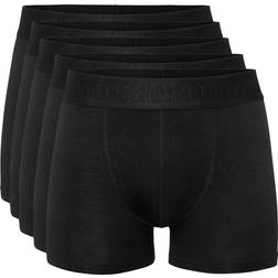 Resteröds Organic Cotton Boxer 5-Pack - Black