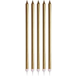 Ginger Ray Decor Tall Candles Gold 24-pack