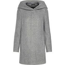 Vero Moda Transitional Coat - Grey/Light Grey Melange