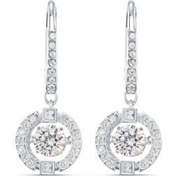 Swarovski Sparkling Dance Earrings - Silver/White