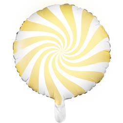 PartyDeco Foil Ballons Candy White/Light Yellow