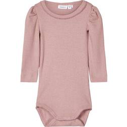 Name It Rib Romper - Pink/Woodrose (13187459)