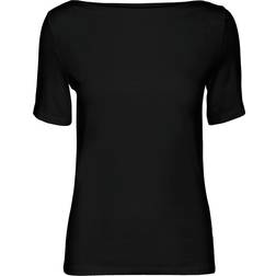 Vero Moda Panda O-Neck Short Sleeved Top - Black