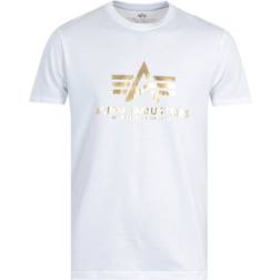 Alpha Industries Basic T-Shirt Foll Print - White