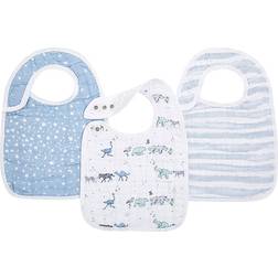 Aden + Anais Rising Star Cotton Muslin Snap Bib 3-pack