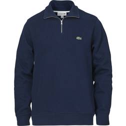 Lacoste Zippered Stand Up Sweatshirt - Navy Blue