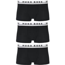 Hugo Boss Stretch Cotton Trunks 3-pack - Black