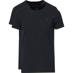 Gant Crew Neck T-shirts 2-pack - Black