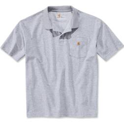 Carhartt Loose Fit Midweight Short-Sleeve Pocket Polo - Heather Gray