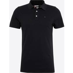 Tommy Hilfiger Organic Cotton Fine Pique Slim Polo T-Shirt - Black