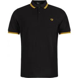 Fred Perry Twin Tipped Polo Shirt - Black/Bright Yellow/Bright Yellow