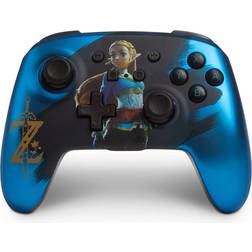 PowerA Enhanced Wireless Controller (Nintendo Switch) - Satin Chrome Zelda - Blue