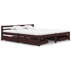 vidaXL Bed Frame with 4 Drawers 60cm Bettrahmen 160X200cm