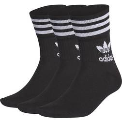 Adidas Originals Mid-Cut Crew Socks 3-pack - Black/White