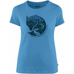 Fjällräven Arctic Fox Print T-shirt W - River Blue