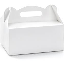 PartyDeco Decor Wedding Cake Boxes White 10-pack