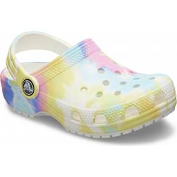 Crocs Kid's Classic Tie Dye Graphic- White/Multi