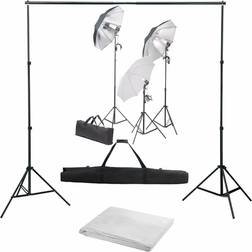 vidaXL Photo studio with Lights and Background 500x300cm White