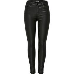 Only Fhush Ankle Coated Skinny Fit Jeans - Black