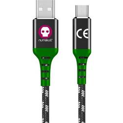 Numskull Xbox Series X 4M USB C Braided Charging Cable - Black/Green