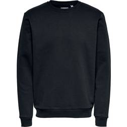 Only & Sons Solid Colored Sweatshirt - Black