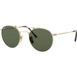 Ray-Ban Round Double Bridge Titanium RB8147 913658