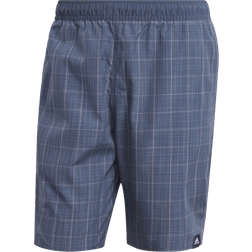 Adidas Check Swim Shorts - Grey/Legend Earth