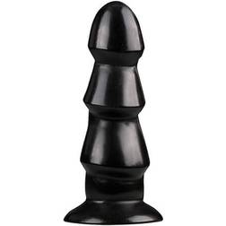 All Black Glans Trio Dildo 17x5cm