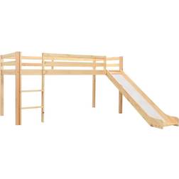 vidaXL Children's Loft Bed Frame with Slide & Ladder 97x208cm