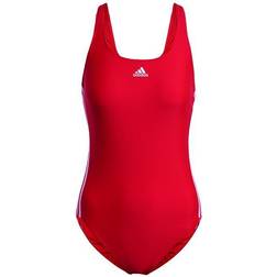 Adidas Women's SH3.RO Classic 3-Stripes Swimsuit - Vivid Red/White/Vivid Red