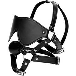 Strict Blindfold Harness + Ball Gag