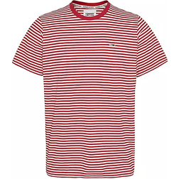 Tommy Hilfiger Organic Cotton Stripe T-shirt - Deep Crimson/White