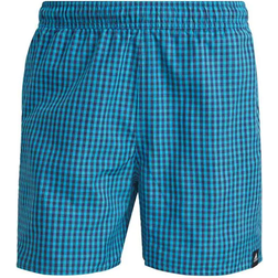 Adidas Check Swim Shorts - Shock Cyan