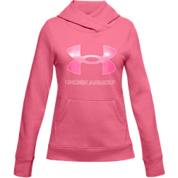 Under Armour Girl's Rival Fleece Logo Hoodie - Pink (1356431-668)