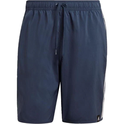 Adidas Classic-Length 3-Stripes Swim Shorts - Crew Navy/White