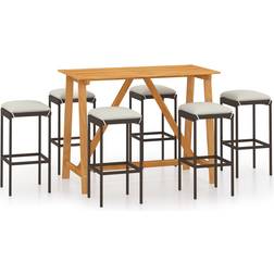 vidaXL 3067965 Outdoor Bar Set, 1 Table incl. 6 Chairs