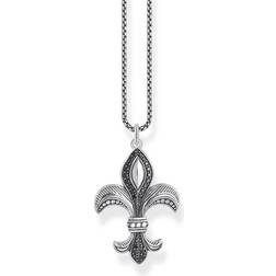 Thomas Sabo French Lily Necklace - Silver/Black