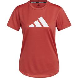 Adidas 3 Bar Logo T-shirt Women - Crew Red/White