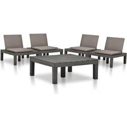 vidaXL 3054475 Lounge-Set, 1 Bord inkl. 4 Stolar