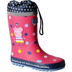 Regatta Peppa Pig Splash Wellingtons - Bright Blush Polka