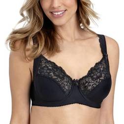 Miss Mary Cotton Soft Underwire Bra - Black