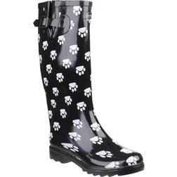 Cotswold Collection Dog Paw Welly - Black