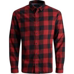 Jack & Jones Gingham Checked Shirt - Red/Brick Red