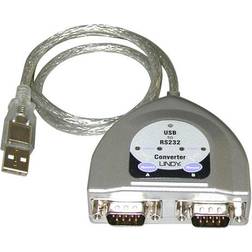 Lindy USB A- 2xRS232 1.1 0.6m