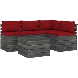 vidaXL 3061836 Lounge-Set, 1 Bord inkl. 4 Soffor