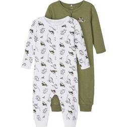 Name It Zip Nightsuit 2-pack - Green/Loden Green (13189126)