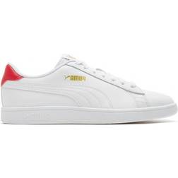 Puma Smash V2 W - White/High Risk Red/Team Gold