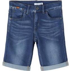 Name It Slim Fit Denim Shorts - Blue/Dark Blue Denim (13185219)