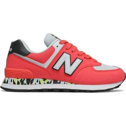 New Balance 574 W - Vivid Coral with White