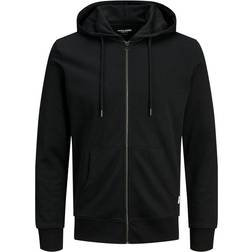 Jack & Jones Plain Zip Hoodie - Black